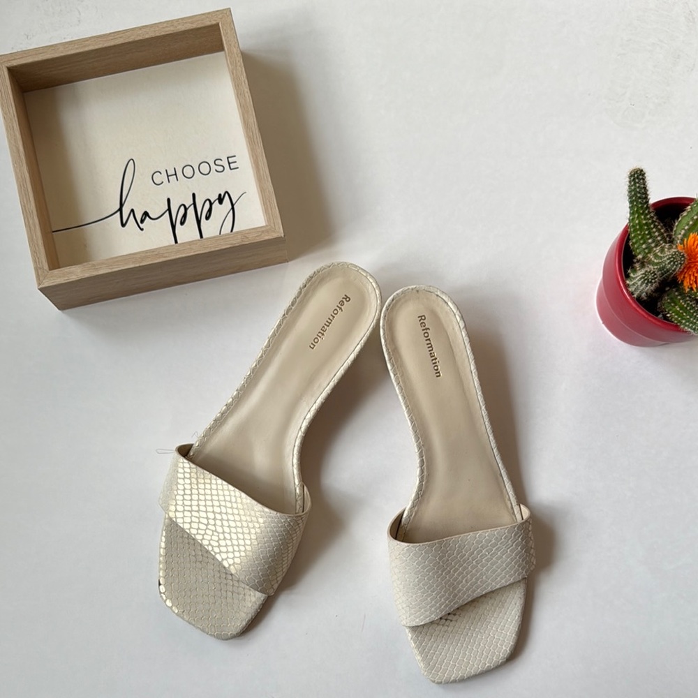 Reformation Slide Sandals